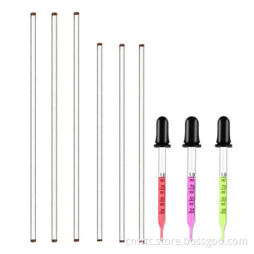 High Temperature Resistant Borosilicate Glass Stir Sticks: 5mm Diameter Lab Stirring Rods
